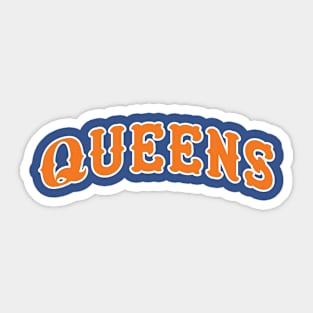 Queens 'New York' Baseball Fan: Represent Your Borough T-Shirt Sticker